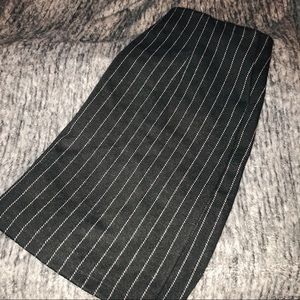 B&W striped pencil skirt